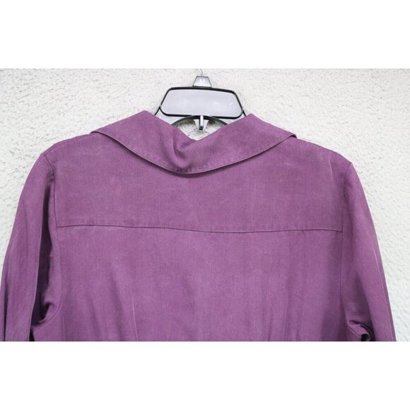 Soft Surroundings Purple Long Roll Tabbed Wrap Top-Size Medium - Picture 11 of 11